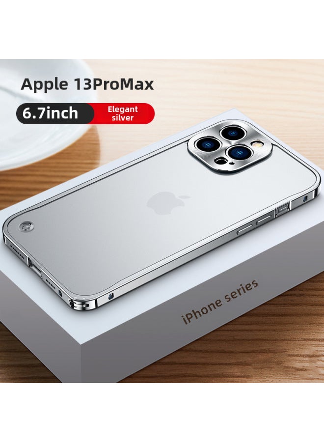 For Iphone14 Mobile Phone Case Frosted Back 13 Metal Frame Apple 12 Seahorse Buckle All-inclusive Protective Cover