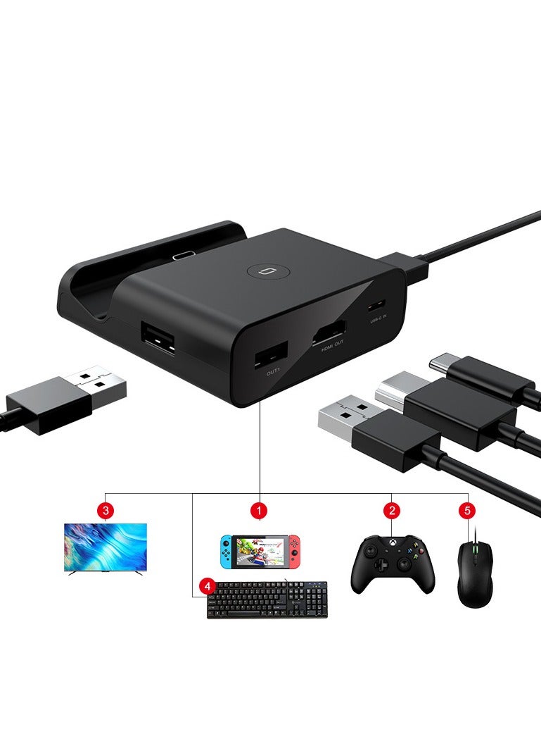 قاعدة إرساء لجهاز نينتندو سويتش ، قاعدة شحن 4K HDMI محول تلفزيون استبدال مجموعة شاحن متوافق مع قاعدة نينتندو سويتش الرسمية (بدون كابل شحن)  - Image 1