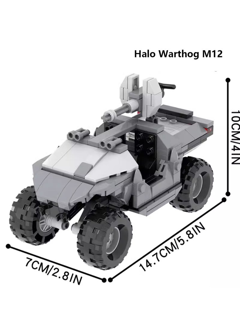 Creative Film, Television, Game And Animation Series Small Particle Assembly Building Blocks Assembly Model Ornaments (Halo Warthog 307Pcs) - Image 2