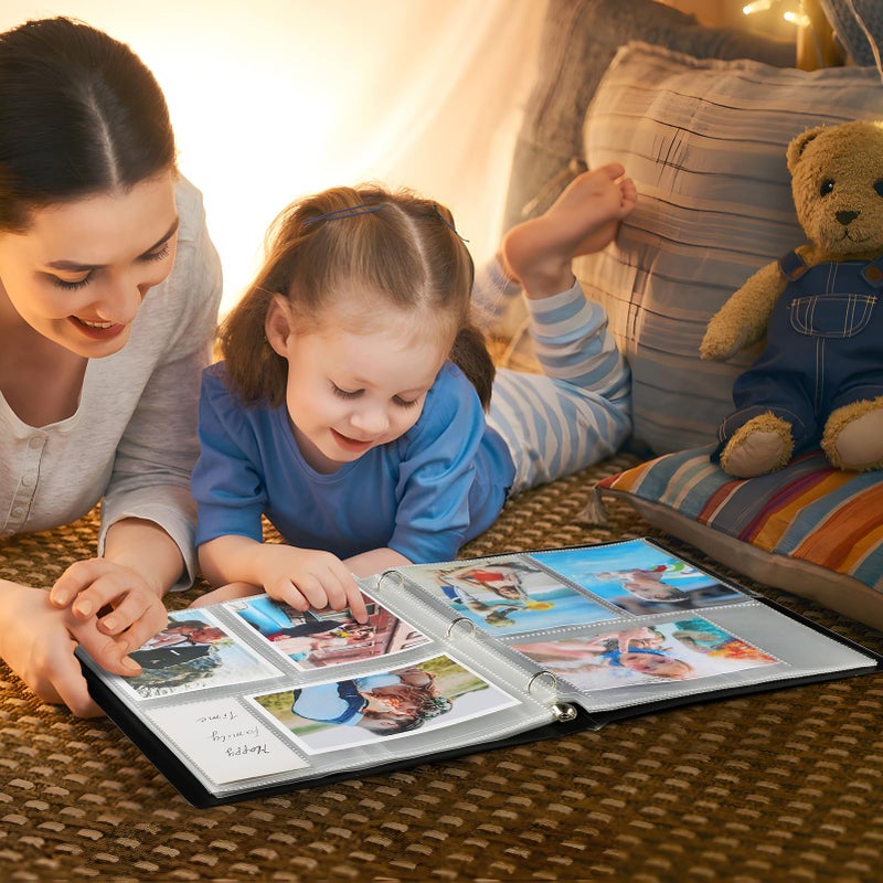 MaxGear 30 Pack 4x6 Photo Sleeves for 3 Ring Binder (180 Pictures), Heavy-Duty Archival Page Protectors, 3-Pocket Clear Photo Album Refill Pages, Plastic Seed Binder Pages 8.5x11, Postcard Sleeves - Image 2