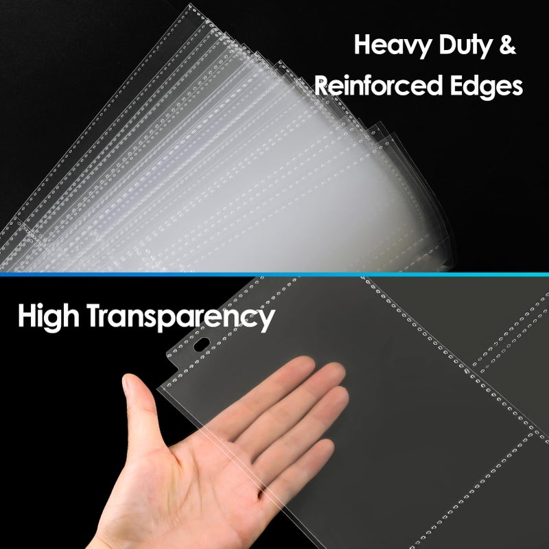 MaxGear 30 Pack 4x6 Photo Sleeves for 3 Ring Binder (180 Pictures), Heavy-Duty Archival Page Protectors, 3-Pocket Clear Photo Album Refill Pages, Plastic Seed Binder Pages 8.5x11, Postcard Sleeves - Image 4