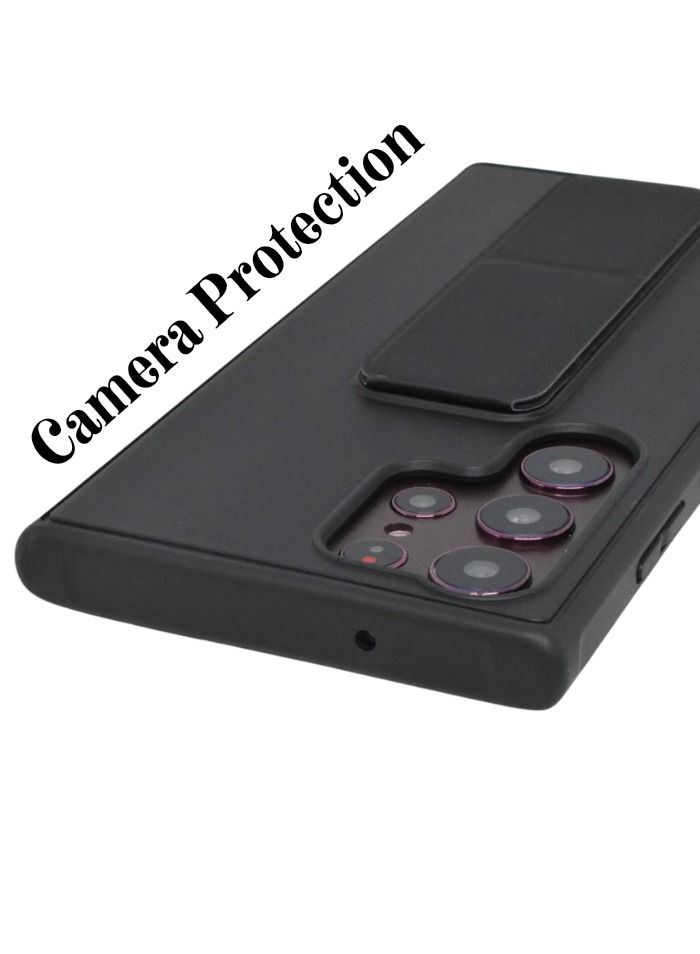 BORTONY Galaxy S23 Ultra with Magnetic Stand & Holder, Premium Silicone Hand Strap Grip, Car Mount Kickstand And Finger Grip Case Cover For Samsung Galaxy S23 Ultra - Image 5