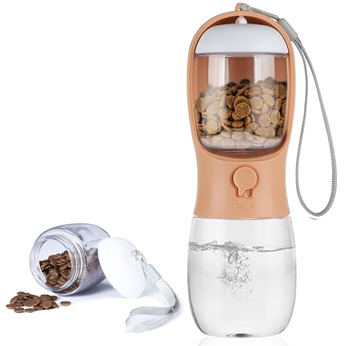 AVELORA Dog Water Bottle with Food Container Portable Leak Proof Pet Water Dispenser for Walking Hiking Travel Puppy Essentials Accessories for Small Large Dogs Dog Gifts 10oz15oz19oz - Image 1
