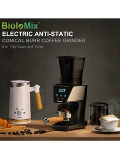 Biolomix 12-Cups Electric Coffee Grinder with 30 Gears Precise Settin, 2-in-1 Stainless Steel Coffee Grinder, LCD Screen and Large Capacity for Turkish/Espresso/Mocha/Drip/Pour Over/French Press  - Image 2