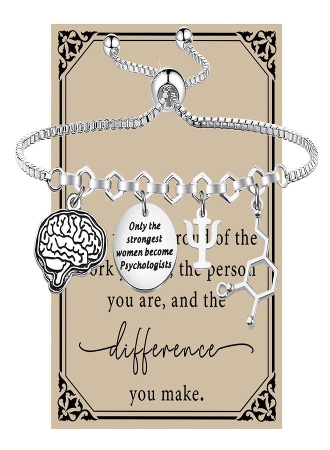 SEIRAA Psychologist Bracelet Psych Therapist Gifts Psychology Jewelry Only The Strongest Women Become Psychologist Charm (PsychologistBracelet) - Image 1
