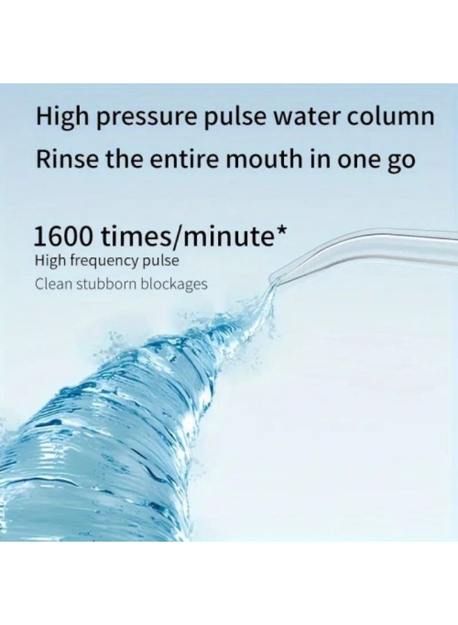 MUNTAQI Professional Oral Irrigator for Teeth Cleaning – Portable Water Flosser with 0.6mm Jet Stream, IPX6 Waterproof, 3 Gum Care Modes, Rechargeable Dental Water Jet for Home & Travel Use - Image 5
