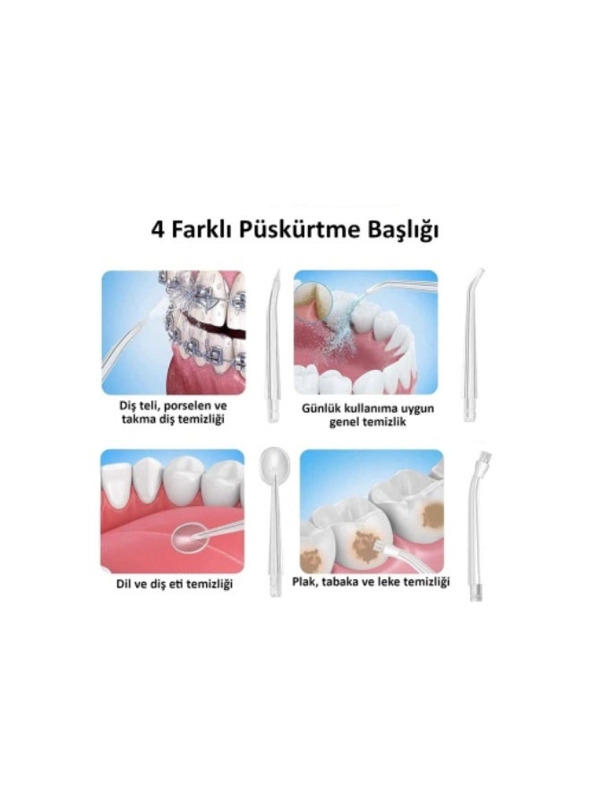 MUNTAQI Professional Oral Irrigator for Teeth Cleaning – Portable Water Flosser with 0.6mm Jet Stream, IPX6 Waterproof, 3 Gum Care Modes, Rechargeable Dental Water Jet for Home & Travel Use - Image 4