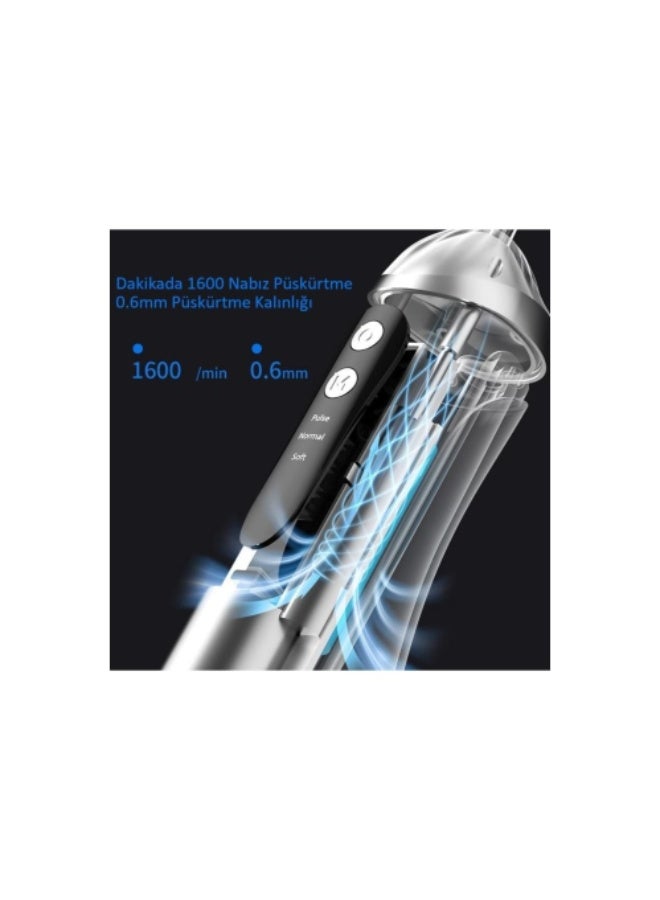 MUNTAQI Professional Oral Irrigator for Teeth Cleaning – Portable Water Flosser with 0.6mm Jet Stream, IPX6 Waterproof, 3 Gum Care Modes, Rechargeable Dental Water Jet for Home & Travel Use - Image 3