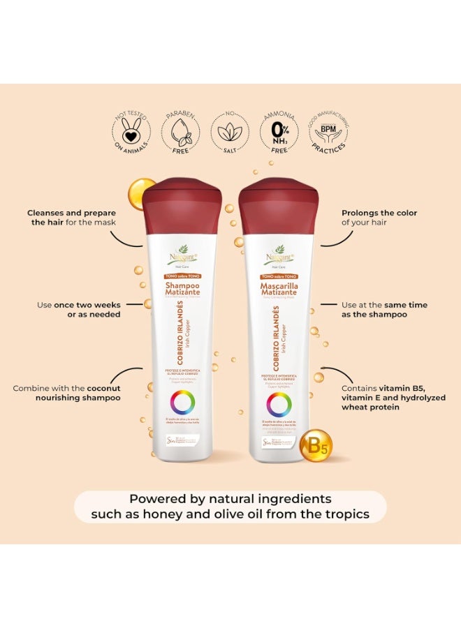 naissant Irish Copper Hair Toning Mask | Ultra High-Purity Pigments | Deposits Deep Copper Tone | Hyaluronic Acid, Collagen & Biotin | Paraben, Ammonia & Sulfate Free | 10.1 Fl. Oz - Image 2