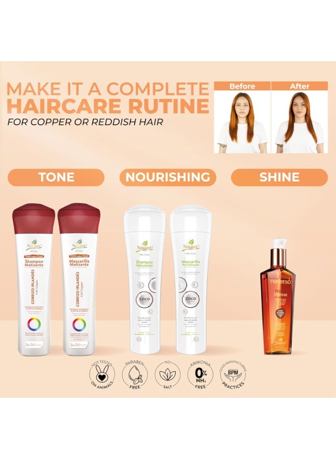 naissant Irish Copper Hair Toning Mask | Ultra High-Purity Pigments | Deposits Deep Copper Tone | Hyaluronic Acid, Collagen & Biotin | Paraben, Ammonia & Sulfate Free | 10.1 Fl. Oz - Image 4
