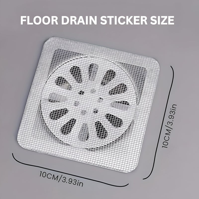 NETFLY MOSQUITO NET Netfly Large Upgraded Drain Cover Hair Catcher Disposable Waterproof Drain Guard Mesh Stickers Drainage Jali Shower Drain Cover for Bathroom Floor Sink Bathtub (4 Inch x 4 Inch) (Pack of 5)  - Image 3