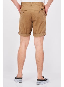 Threadbare Men Regular Fit Solid Basic Short, Tan  - Image 4