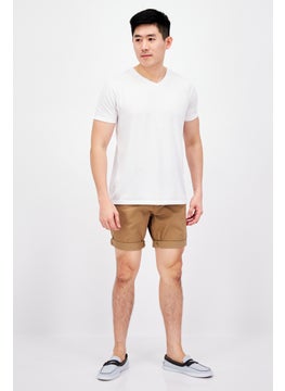 Threadbare Men Regular Fit Solid Basic Short, Tan  - Image 2