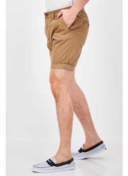 Threadbare Men Regular Fit Solid Basic Short, Tan  - Image 3