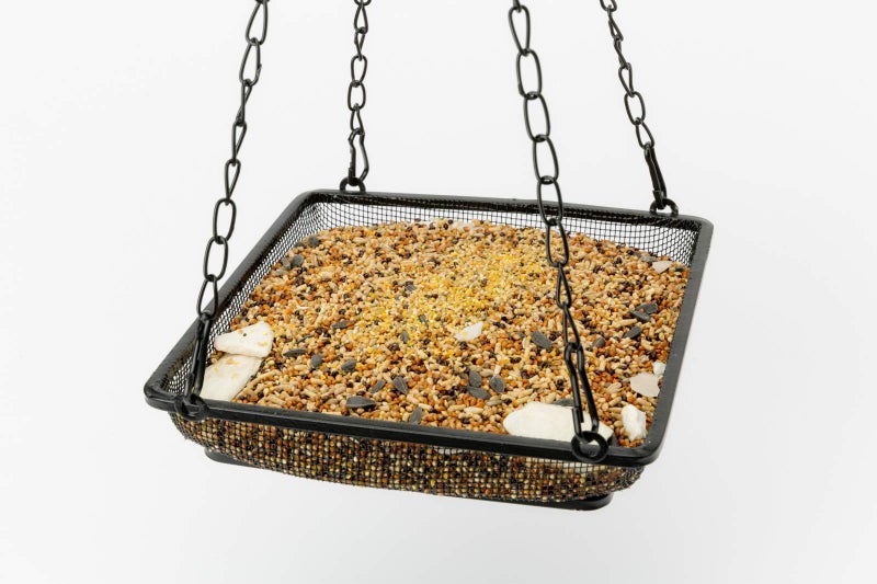 WOSIBO Hanging Feeder Seed Tray, Platform Metal Mesh , Outdoor Garden Decoration for Wild Backyard Attracting Birds - Image 5