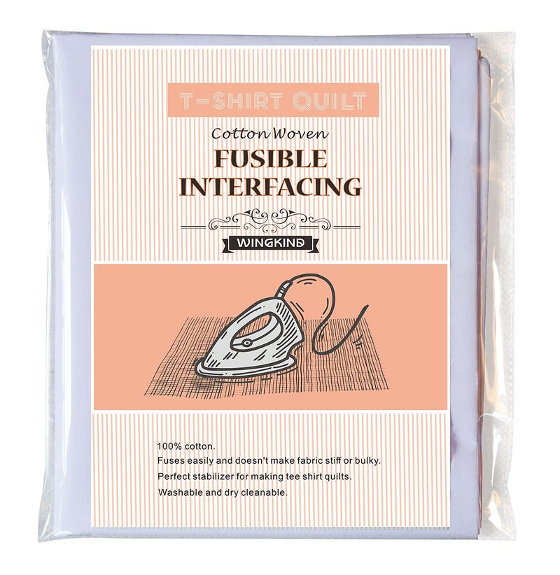 WINGKIND T-Shirt Quit Project Fusible Interfacing, White (44" x 79") - Image 1