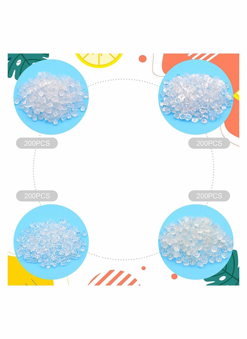 KASTWAVE Silicone Clear Earring Backs, Soft Safety Rubber Earring Backs Stoppers 4 Styles, Each Style Sold by 200 Pcs  - Image 4