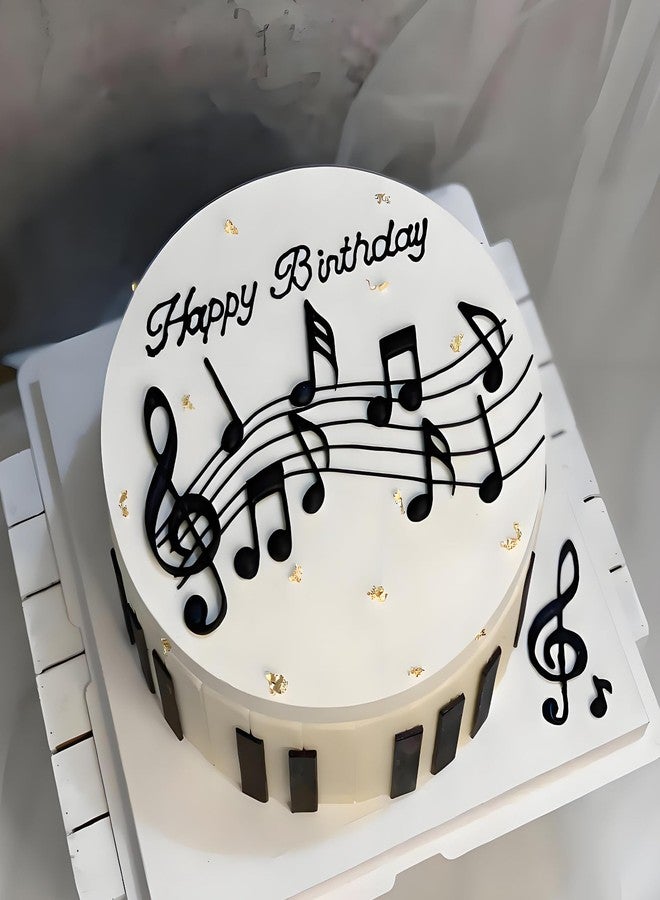 Caregene Music Silicone Molds, Headphones Guitar Microphone Radio Mold, 2-Piece Music Note Fondant Cake Decorating Molds - Image 5