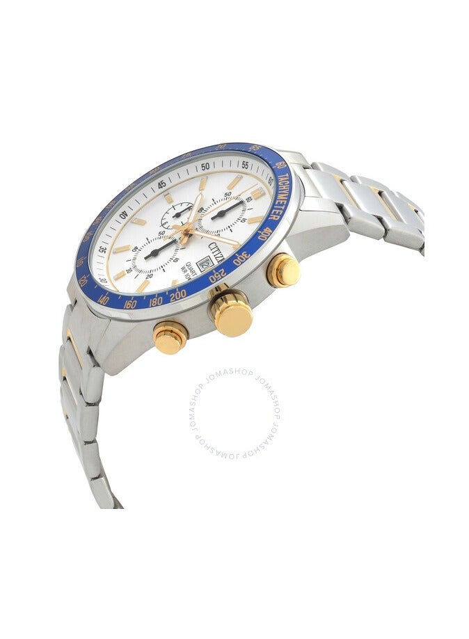 Citizen AN3686-53A Quartz Chronograph Wrist Watch for Men, 44 mm Diameter, Silver - Image 5