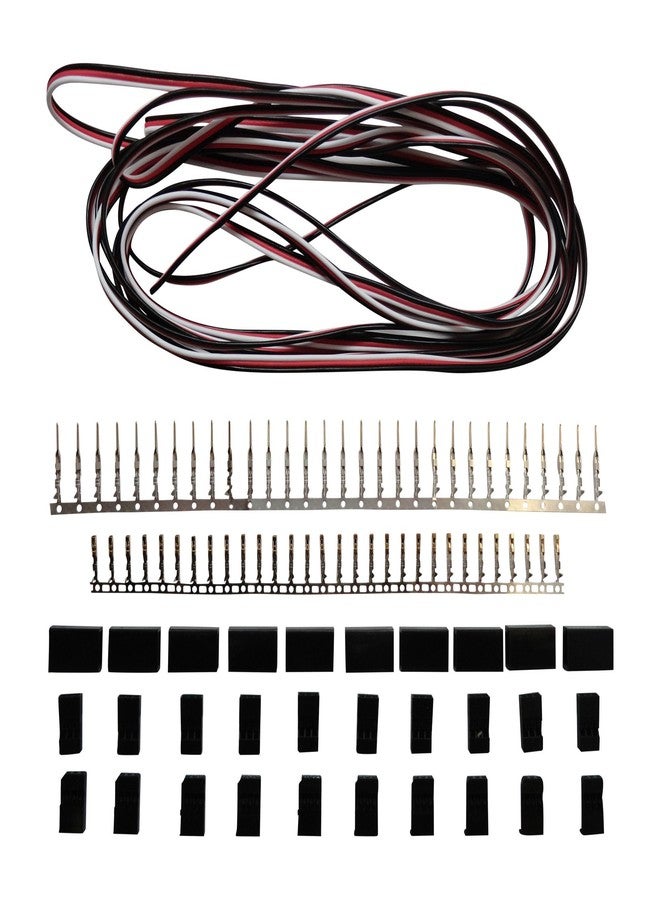 Apex RC Products Futaba Style Servo Extension Kit W/ 10 Pairs of Connector Plugs & 15' 22Awg Servo Wire 1225 - Image 1