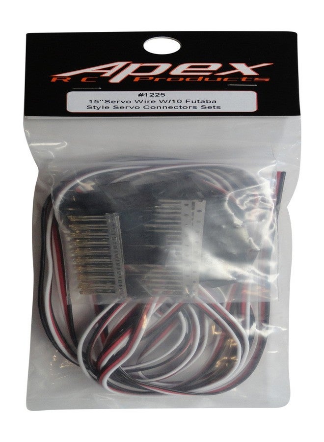 Apex RC Products Futaba Style Servo Extension Kit W/ 10 Pairs of Connector Plugs & 15' 22Awg Servo Wire 1225 - Image 3