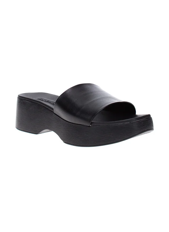 موليكا Moleca Ladies Flat Sandals Black | Made In Brazil
