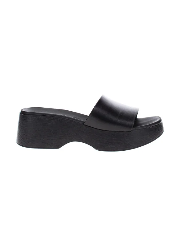 موليكا Moleca Ladies Flat Sandals Black | Made In Brazil