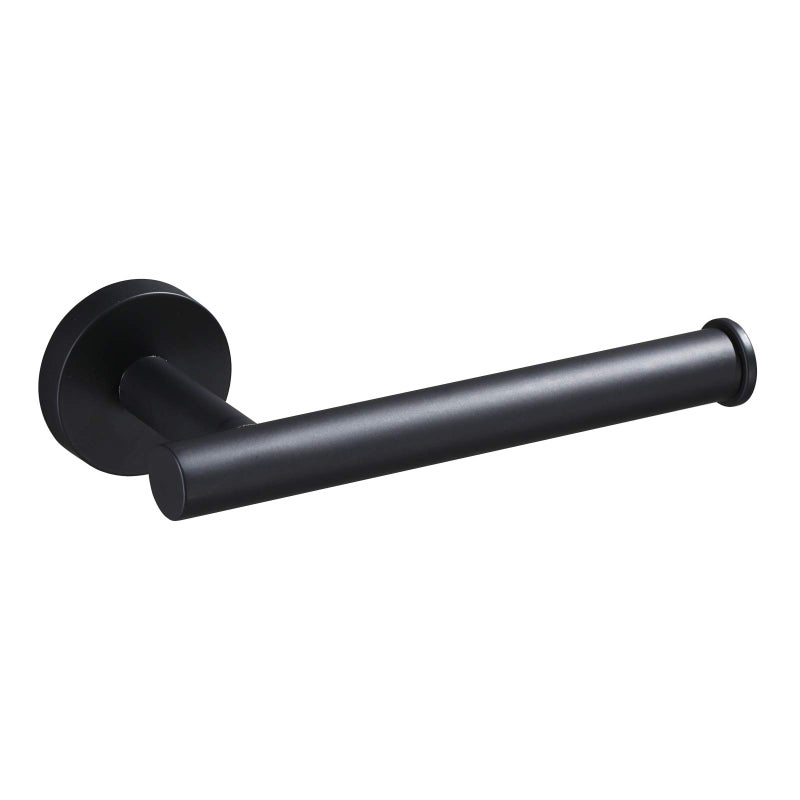 USHOWER Matte Black Toilet Paper Holder  Wall-Mounted Toilet Roll Holder for Bathroom  Durable SUS304 Stainless Steel  Modern Style