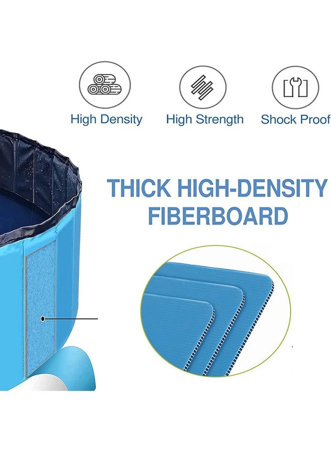 Emily Pets Foldable Dog Pool, Collapsible Hard Plastic Dog Swimming Pool, Portable Bath Tub for Pets Dogs and Cats, Pet Wading Pool for Indoor and Outdoor, 47.2 x 11.8 Inches - Image 4