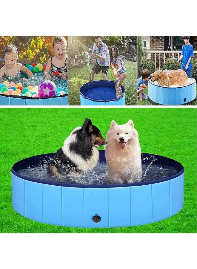 Emily Pets Foldable Dog Pool, Collapsible Hard Plastic Dog Swimming Pool, Portable Bath Tub for Pets Dogs and Cats, Pet Wading Pool for Indoor and Outdoor, 47.2 x 11.8 Inches - Image 3