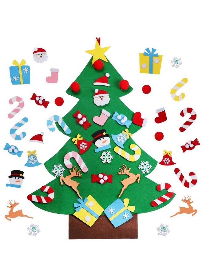 OurWarm - Diy Felt Christmas Tree With Ornaments, 3Ft Felt Christmas Tree For Kids, Xmas Gifts And Christmas Door Wall Hanging Decor - Image 1
