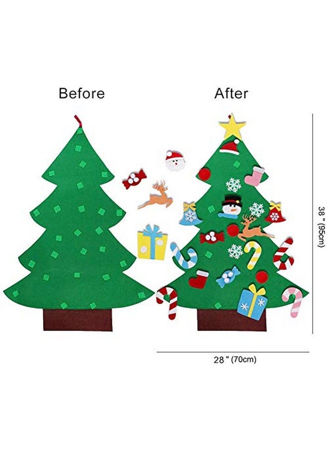 OurWarm - Diy Felt Christmas Tree With Ornaments, 3Ft Felt Christmas Tree For Kids, Xmas Gifts And Christmas Door Wall Hanging Decor - Image 1