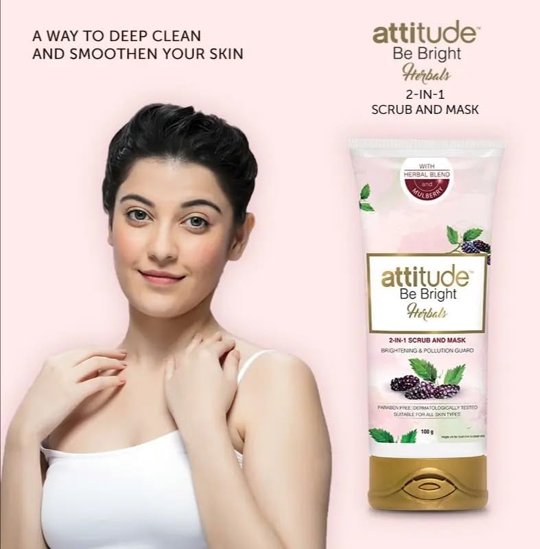 Amway Attitude Be Bright Herbals 2-in-1 Scrub and Mask 100gm - Image 4