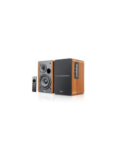 Edifier R1280DBs Active Bluetooth Bookshelf Speakers - Optical Input - 2.0 Wireless Studio Monitor Speaker - 42W RMS with Subwoofer Line Out - Wood Grain