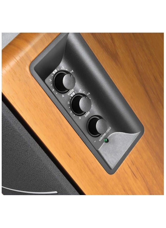 EDIFIER - Edifier R1280DBs Active Bluetooth Bookshelf Speakers - Optical Input - 2.0 Wireless Studio Monitor Speaker - 42W RMS with Subwoofer Line Out - Wood Grain - Image 1
