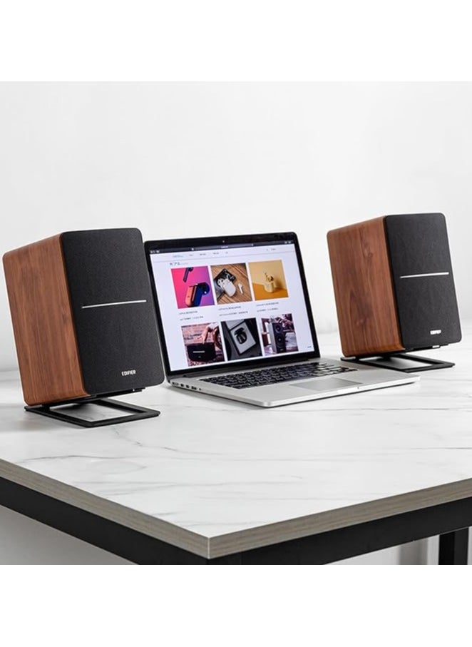 EDIFIER - Edifier R1280DBs Active Bluetooth Bookshelf Speakers - Optical Input - 2.0 Wireless Studio Monitor Speaker - 42W RMS with Subwoofer Line Out - Wood Grain - Image 1
