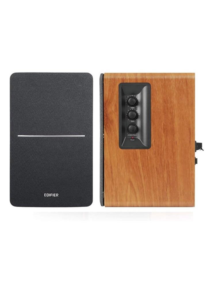 EDIFIER - Edifier R1280DBs Active Bluetooth Bookshelf Speakers - Optical Input - 2.0 Wireless Studio Monitor Speaker - 42W RMS with Subwoofer Line Out - Wood Grain - Image 1