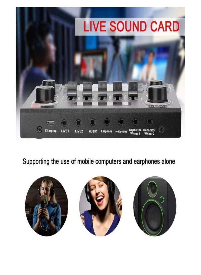 Generic Full Set Of V9 Sound Card With BM-800 Condenser Microphone Capacitor Recording Microphone Sound Card  - Image 5