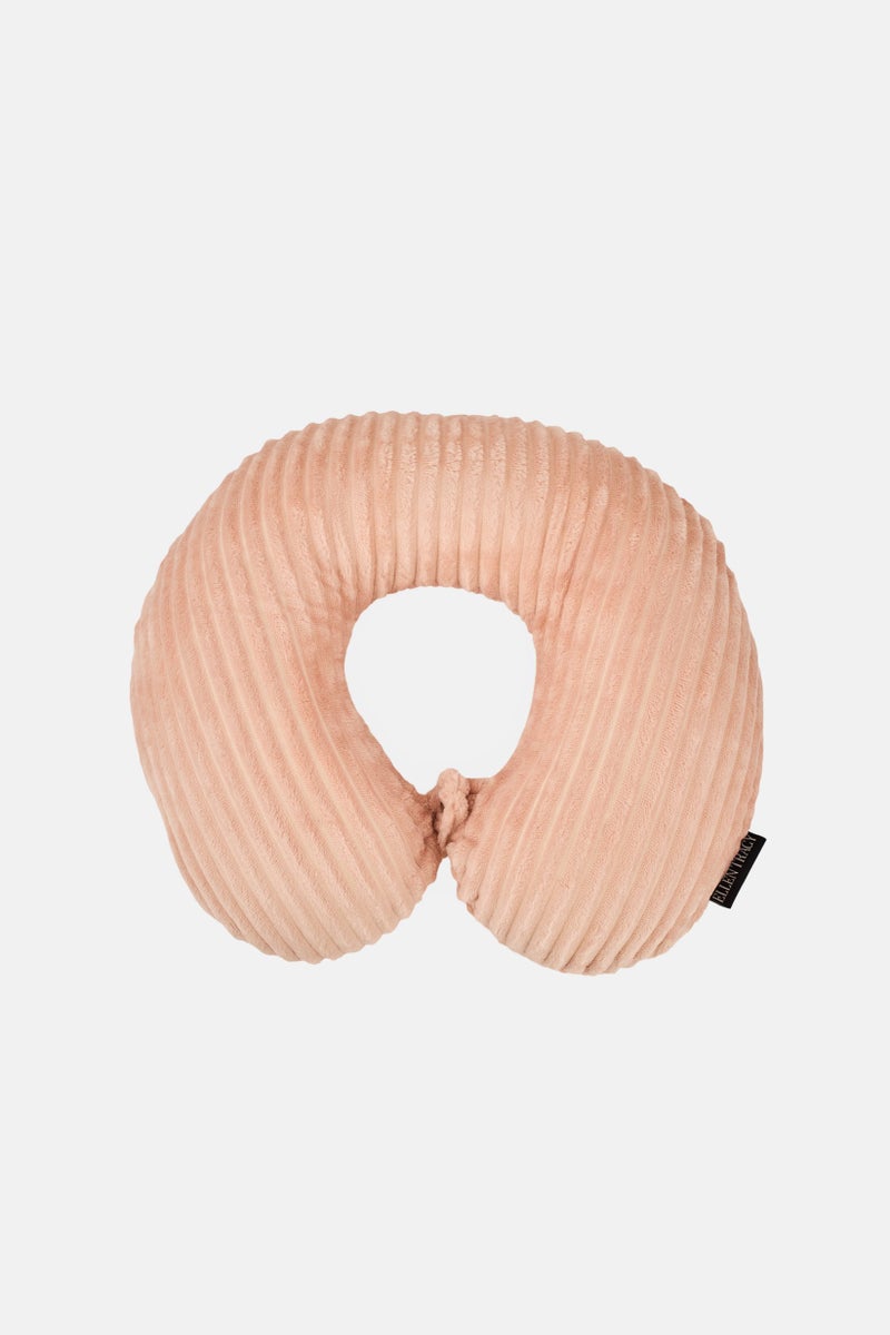 ELLEN TRACY Embossed Therapeutic Travel Pillow, Pink - Image 1