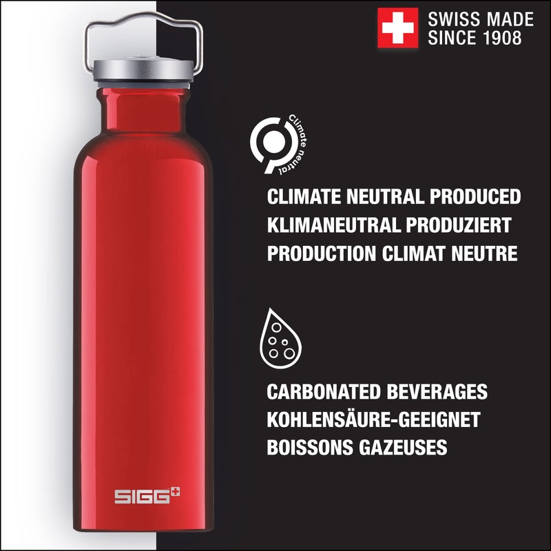Sigg - Cooper Aluminum Water Bottle - Original Red - With Screw Cap - Leakproof - Lightweight - BPA Free - 17 Oz - Image 2
