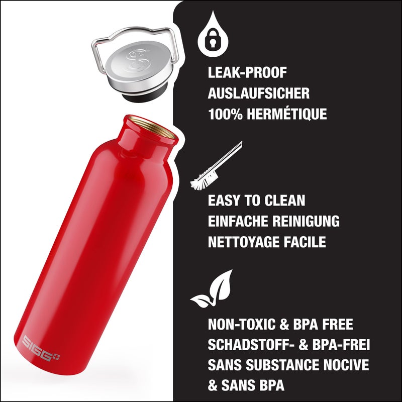 Sigg - Cooper Aluminum Water Bottle - Original Red - With Screw Cap - Leakproof - Lightweight - BPA Free - 17 Oz - Image 3