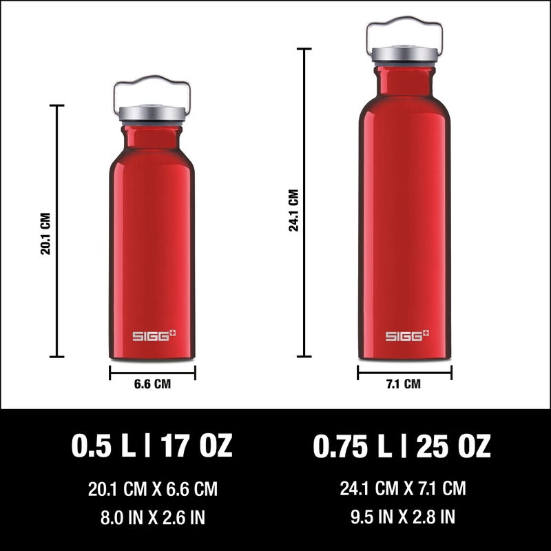 Sigg - Cooper Aluminum Water Bottle - Original Red - With Screw Cap - Leakproof - Lightweight - BPA Free - 17 Oz - Image 4