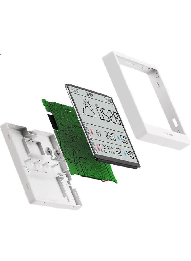 JD.com جهاز قياس درجة الحرارة والرطوبة الذكي Jd Jingzao، ساعة داخلية، طقس واي فاي، منزل ذكي، عرض رقمي، إلكتروني، يمكن لصقه أو الوقوف عليه - Image 2