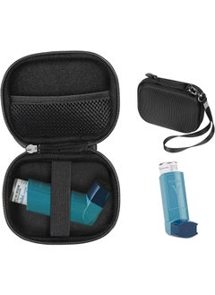 CaseSack CaseSack Asthma Inhaler Holder case, Compact and Sturdy case for Handy Inhaler for Adults and Kids, with Rooms for Pills and Other Essentials (Black) 