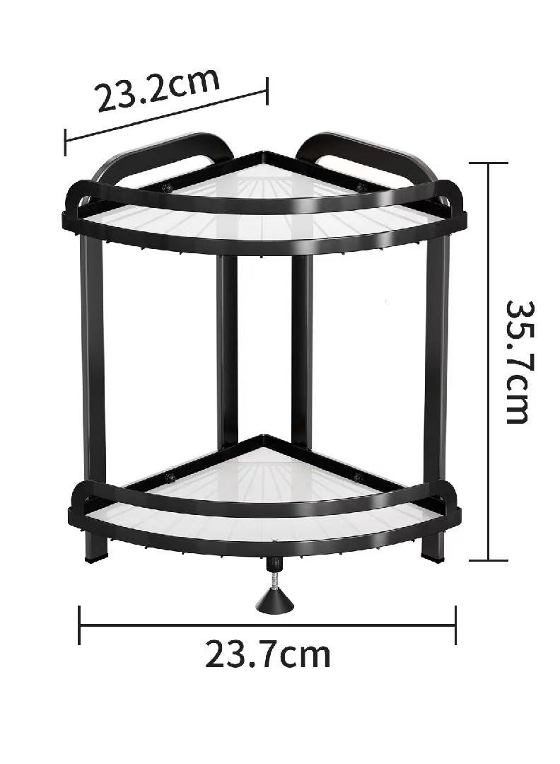 منظم مكياج للمرآة ، منظم حمامات من طابقين ورف تخزين ، مثالي لتخزين الحمام ، المرآة ، مستحضرات العناية بالبشرة الكبيرة ، العطور  ، الهدايا ، والمزيد. - Image 3