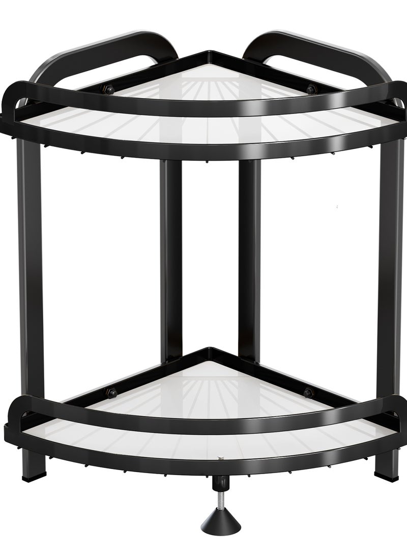 منظم مكياج للمرآة ، منظم حمامات من طابقين ورف تخزين ، مثالي لتخزين الحمام ، المرآة ، مستحضرات العناية بالبشرة الكبيرة ، العطور  ، الهدايا ، والمزيد. - Image 4