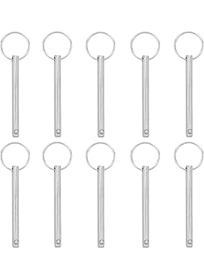 Ring Quick Release Coupler 10 Pcs 6x70mm Lawn Mower Hitch Pin Towbar - Image 1