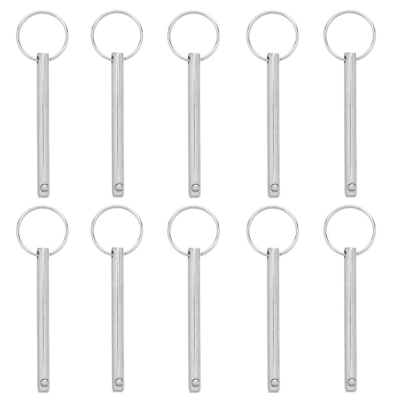 Ring Quick Release Coupler 10 Pcs 6x70mm Lawn Mower Hitch Pin Towbar - Image 2