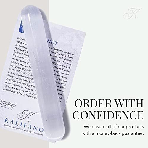 KALIFANO 2 Pack Selenite Wand with Healing & Calming Effects - High Energy Crystal Used for Cleansing and Protection (Information Card Included) - Image 5