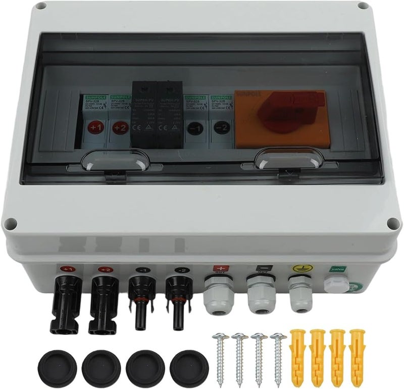 IP65 Waterproof 1000V 2 In 1 Out PV Combiner Box For Solar Photovoltaic Array - Image 2